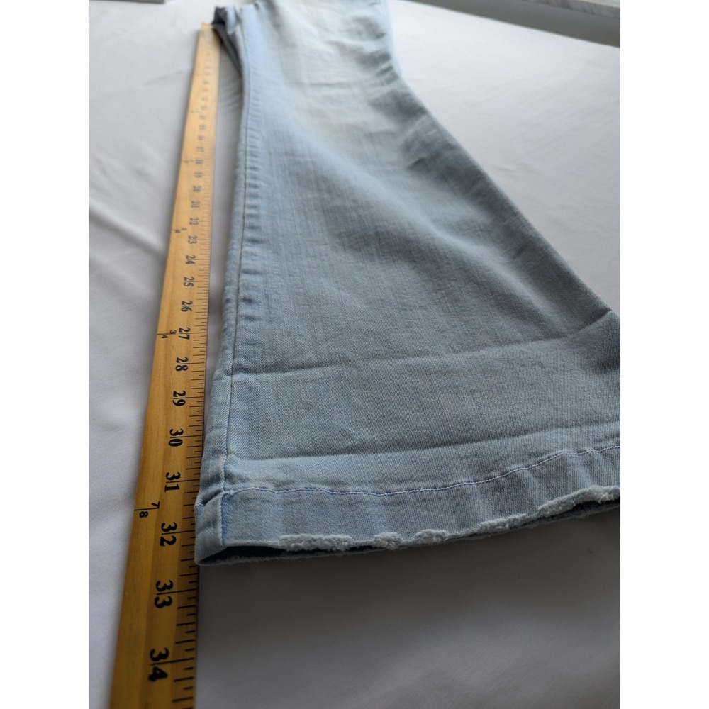 Spanx Flare Jeans Womens Large Light Retro Wash Pull On Shaping Denim New Tags - Picture 8 of 10